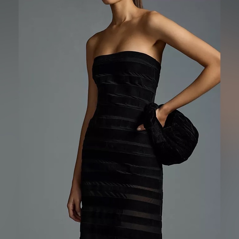 DKNY Black Strapless Tube Mini Dress Size 2